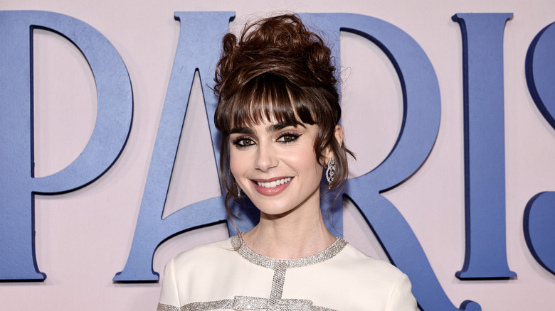 Lily collins on the red carpet