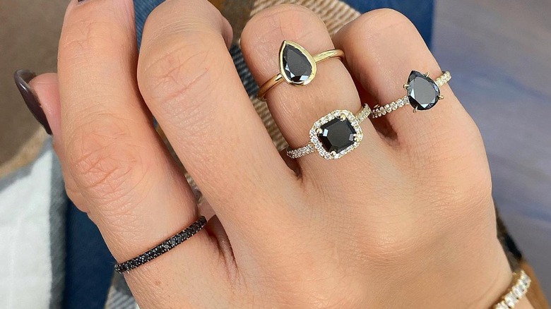 Black diamond rings