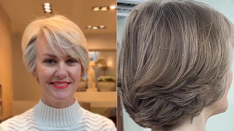 Two people with Princess Diana-inspired short hair