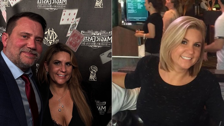 Brandi Passante wearing black tops and sporting a blond lob