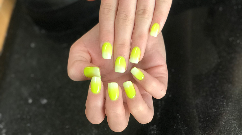 Chartreuse manicure 