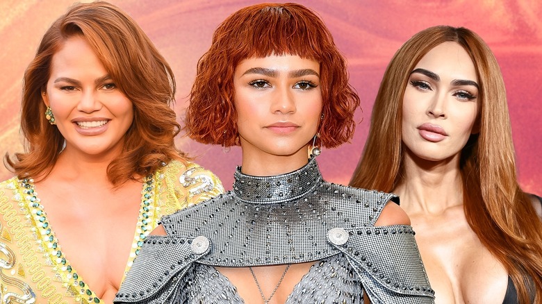 Zendaya, Chrissy Tiegen, Megan Fox copper hair