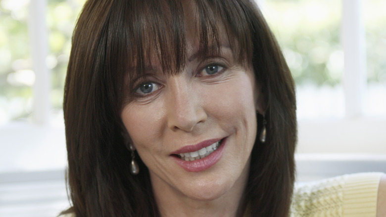 Woman with dark brown hair