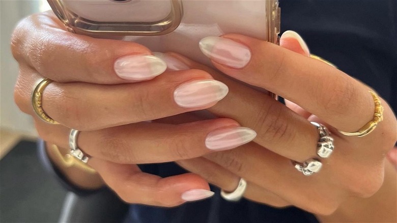 Bubble Gloss Nails Are The Perfect Sheer Mani For Spring