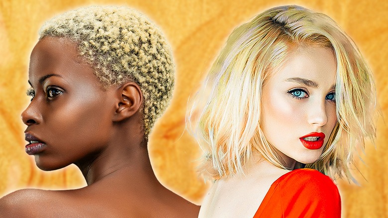 women with butter-blond hair