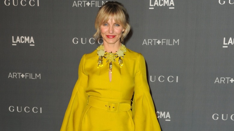 Cameron Diaz wearing a yellow dress