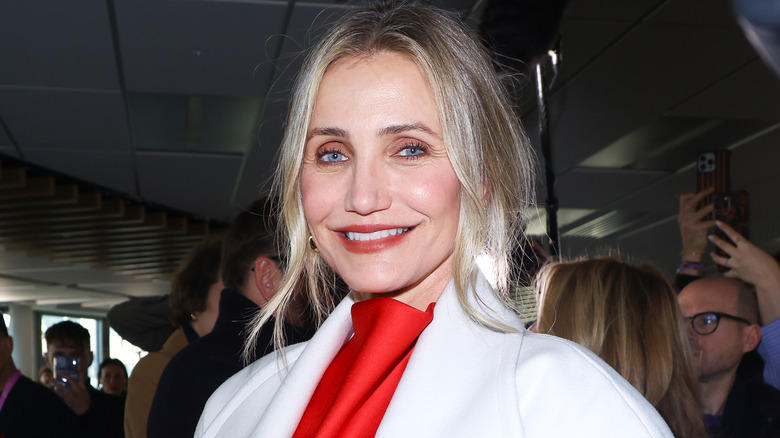 Cameron Diaz attends a Stella McCartney fashion show