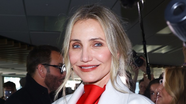 Cameron Diaz attends a Stella McCartney fashion show