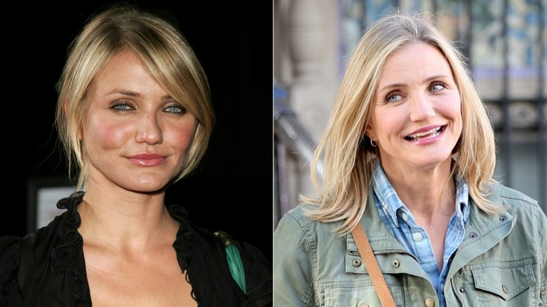 Cameron Diaz on the red carpet in 2005 and on the red carpet 2025