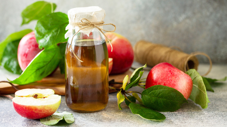 jug of apple cider vinegar 