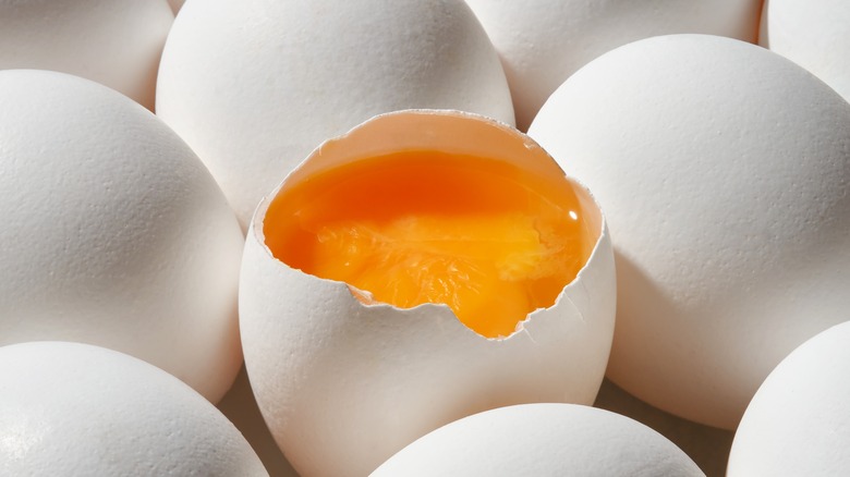 white eggs sitting on table