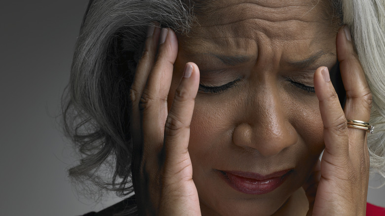 Woman with a headache