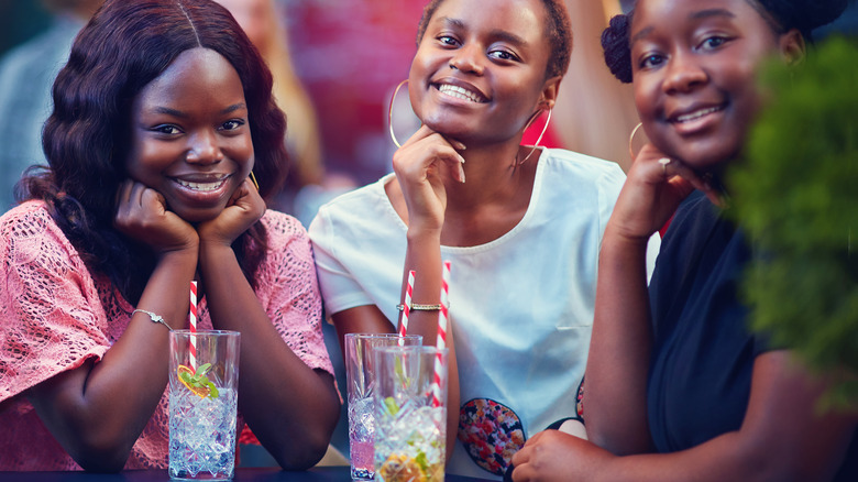 Women at cocktail party