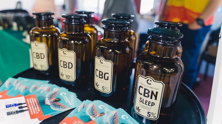 Bottles of CBD and CBG