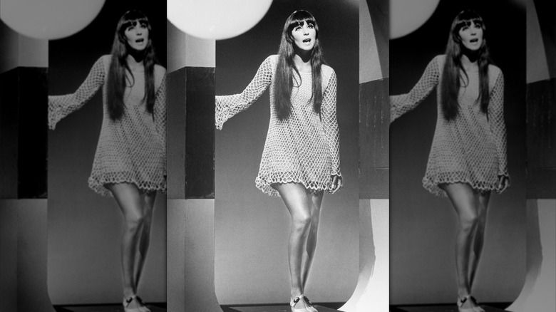 Photo of Cher performing.