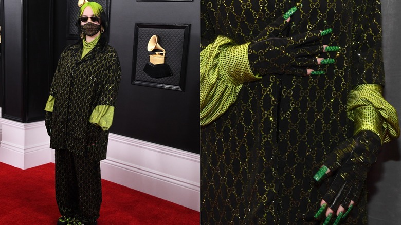 Billie Eilish at the 62nd Annual GRAMMY Awards red carpet.