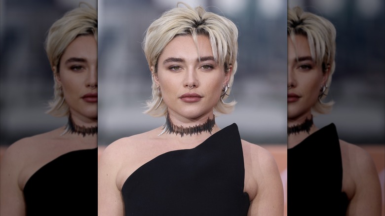 Florence Pugh at a photocall for the "Dune: Part Two" cast in 2024.