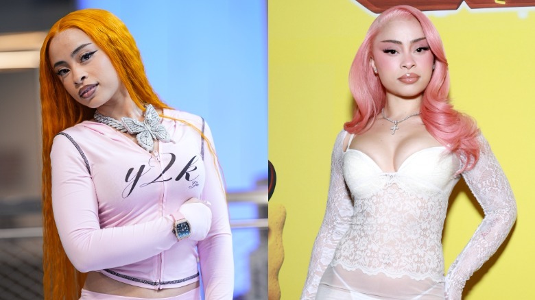 Ice Spice posing in a corset