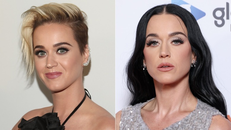 Katy Perry in 2017 and 2024