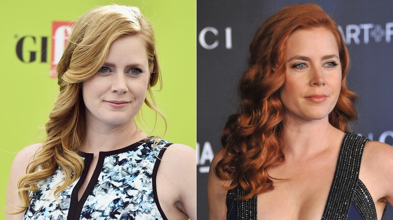 Amy Adams in 2017 and 2014
