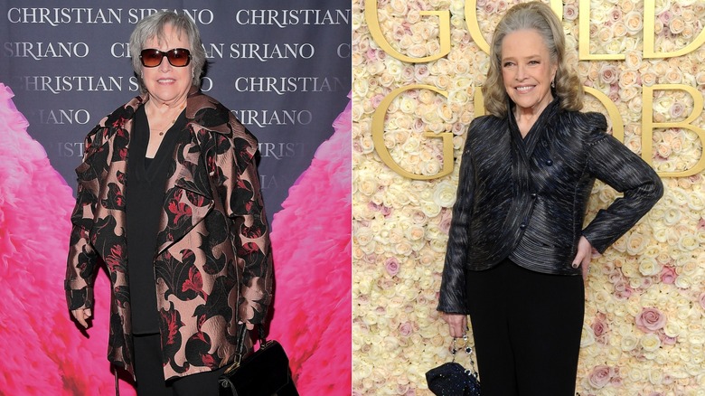 Side-by-side of Kathy Bates in 2017 and 2025.