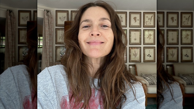 Drew Barrymore posts a selfie of herself makeup-free on Instagram