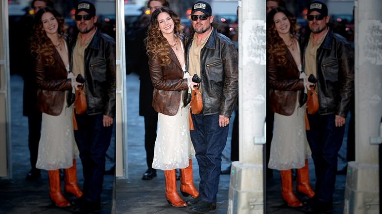 Lana Del Rey wearing a romantic Western outfit in February 2026