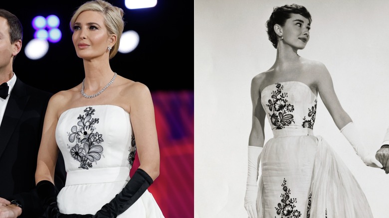 Ivanka Trump in 2025 and Audrey Hepburn in "Sabrina"