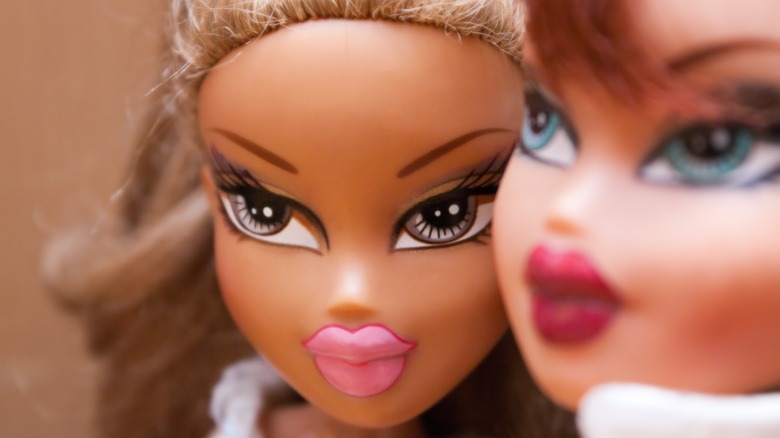 Close-up of Bratz dolls