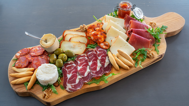 Fresh charcuterie board