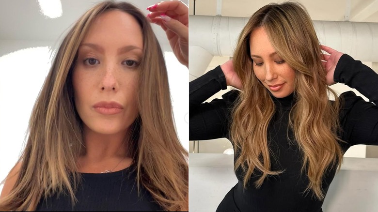 Cheryl Burke takes a selfie with new blond hair