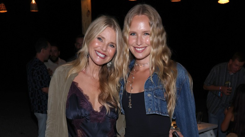 Christie Brinkley and Sailor Brinkley Cook a John Mayer live performance for SiriusXM in Amagansett, New York in August 2026