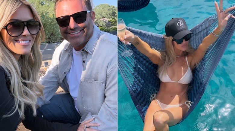 Side by side of Christina Haack with Christopher Larocca and alone, sporting a French manicure