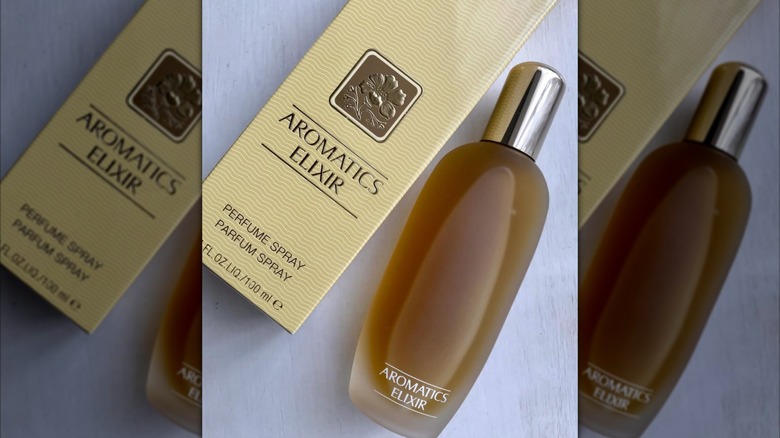 A bottle of Clinique Aromatics Elixir.