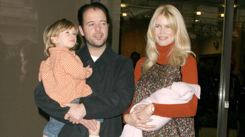 Claudia Schiffer with her children in 2004