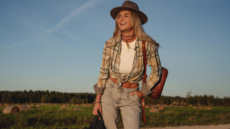 woman wearing western style clothes