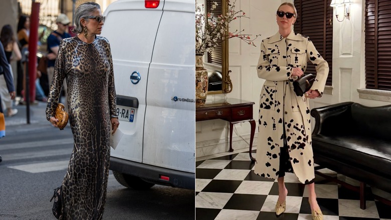 Side by side: women wearing leopard and dalmatian print