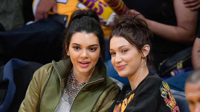 Kendall Jenner Bella Hadid basketball game