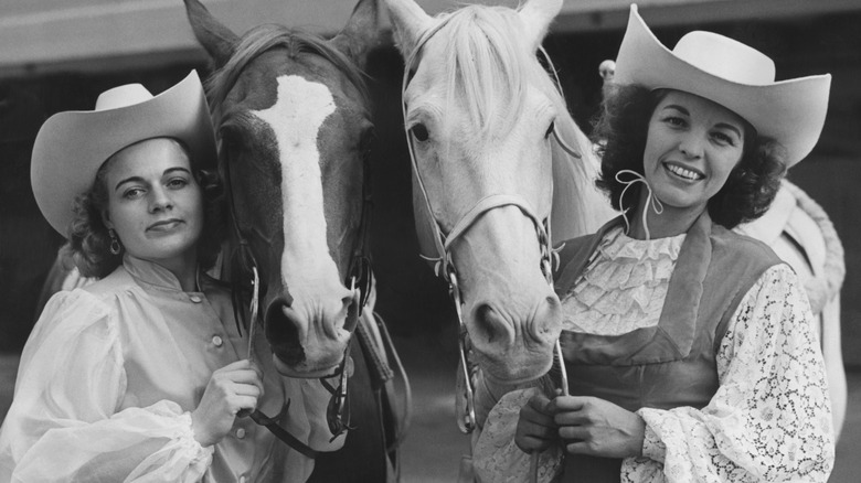 Two cowgirls in the 1950s