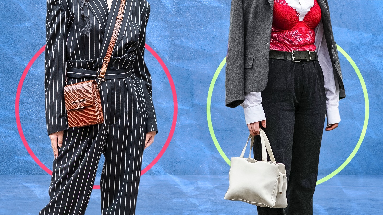 Street style office wear featuring vintage Louis Vuitton crossbody