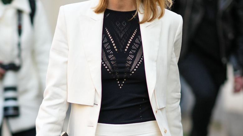 shirt with lace cutouts