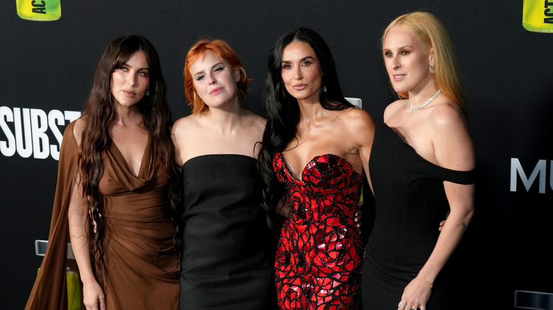 Demi Moore with her daughters Rumer, Scout, and Tallulah Willis