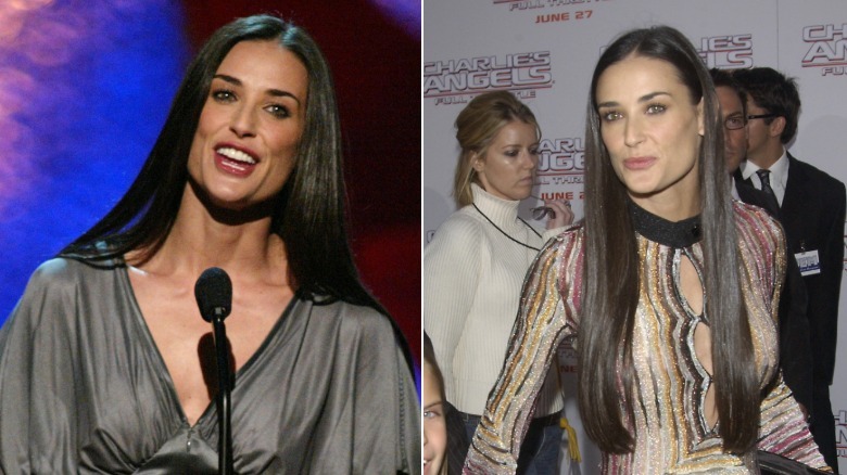 Demi Moore at the MTV Movie Awards in Los Angeles in May 2003 / Demi Moore during the "Charlie's Angels: Full Throttle" premiere in Hollywood in June 2003