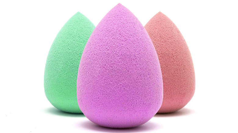 Beauty blenders on a white background