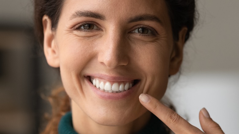 woman with white teeth smiling