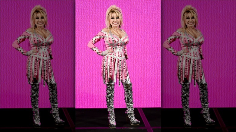 Dolly Parton attends the Dolly Parton "Rockstar" Album Press Conference at the Four Seasons Hotel on June 29, 2023