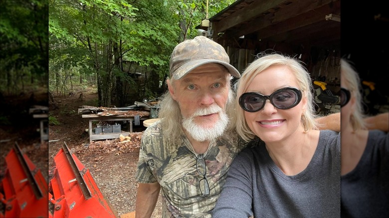 Danielle Parton poses for a selfie with a relative.
