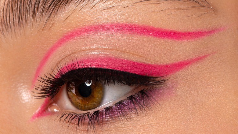 Hot pink eyeliner
