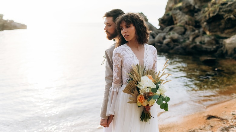 Wedding dream scene on beach