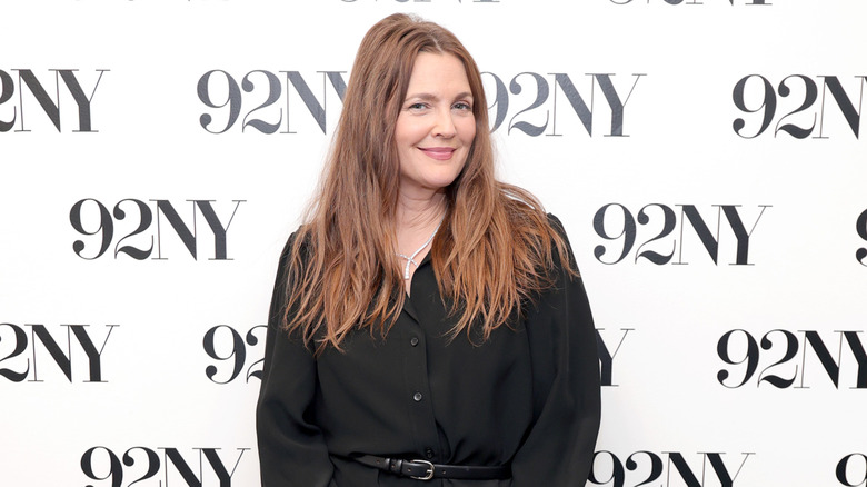 Drew Barrymore wears all black on 92NY red carpet
